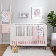 Crib Sheet Organic Cotton House And Garden Orange Pink Gray Nursery Bedding Fitted Sheets Home Living Vadel Com