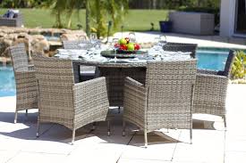 Get 5% in rewards with club o! Nico 7 Piece Round Outdoor Dining Table Set In Gray Shop4patio Com