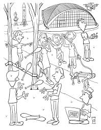 Amusing coloring page of a fishermen: Mit Themed Coloring Pages