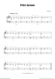 Wie wäre es, wenn du deine wunschstücke einfach vom blatt spielen könntest? Free Frere Jacques Are You Sleeping Sheet Music For Piano Solo