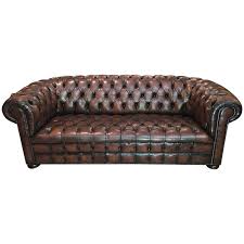 20th Century Vintage Leather Chesterfield Three Seater Sofa In Rich Nutty Brown Leather Chesterfield Brown Leather Chesterfield Vintage Chesterfield Sofa