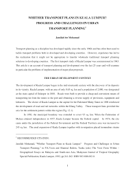First, the problem is the light rail transit (lrt), are frequently late. Pdf Whither Transport Plans In Kuala Lumpur Progress And Challenges In Urban Transport Planning