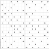 There are numbers in 16 4x4 fields. 1