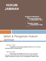 Dalam bukunya pengantar hukum adat, bushar muhammad mengartikan hukum adat sebagai berikut. Hukum Jaminan