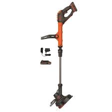 Black And Decker Weed Eater Charger Lowes Black Decker Easyfeed 20 Volt 12 In Straight Cordless String Trimmer Edger Capable 2 In The Cordless Electric String Trimmers Department At Lowes Com