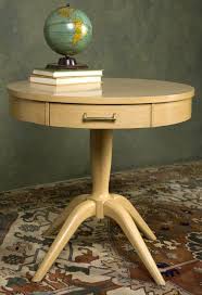 1950s Mersman 8123 Blonde Drum Table Drum Table Table Side Tables Bedroom
