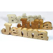 Wooden Name Puzzle Personalized Baby Gift Name Puzzle Wooden Letter Handmade Wooden Toys And Puzzles For Children Little Wooden Wonders