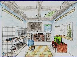 How do you draw a table and chair? One Point Perspective Room Orthogonal Lines Are Visual Rays Helping The Viewer S Eye To Connect Points Around The Edges Of The Canvas To The Vanishing Ppt Download