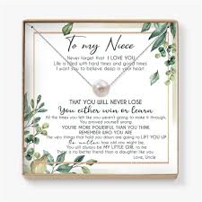 Special Gift For Niece Single Pearl Necklace Single Pearl Necklace Niece Gifts Niece Quotes