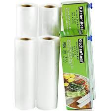 Offerta Di Oggi Kitchenboss Sottovuoto Sacchetti Alimenti 4 Rotoli 20x500 E 28x500cm Sacchetti Per Sottovuoto C Vacuum Sealer Bags Slide Cutter Vacuum Sealer
