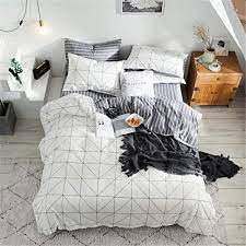 A comforter is a thick and fluffy covering for your bed. Reversible 100 Soft Cotton Aesthetic White Grid Bedding Set Full Size Farmhouse Gingham Duvet Cover Set 1 Duvet Cover 2 Farmhouse Goals