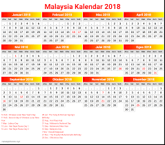 Although we've previously announced the 11 long weekends malaysians can look forward next year, this new calendar comes with the latest updates on the 2018 public holidays in malaysia. Malaysia Calendar 2018 With Public Holidays 4 2018 Calendar Printable For Free Download India Usa Uk