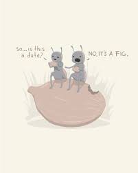 Two Ants Have A Date On A Fig And Fruit Confusion Ensues Funny Puns Cute Puns Funny Pictures