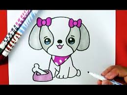 Como Dibujar Un Perro Paso A Paso Os Ensenamos A Dibujar Un Perro Facil Para Ninos Youtube Cute Cartoon Drawings Drawings Kawaii Drawings