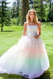Rainbow Dress Concept With The Alena Bridal Bouquet Rainbowdress Wedding Dresses Unique Bridal Ball Gown Princess Wedding Dresses