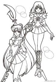 Pluto sailor moon coloring pages. Sailor Moon Coloring Pages Mars And Saturn Coloring4free Coloring4free Com