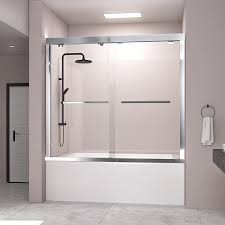 Benefits of installing glass shower doors for your bathtub Buy Delavin 56 59 In Frameless Sliding Tub Door Shower Door Bypass Bathtub Door Tub Shower Door Sgcc Tempered Glass Door With Explosion Proof Film Stainless Steel Aluminum Online In Hong Kong B089k9b4yy