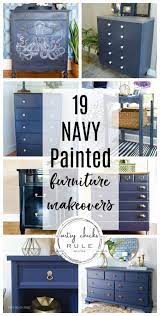 19 Navy Painted Furniture Makeovers Ideas And Inspiration Artsy Chicks Rule Blue Painted Furniture Cheap Furniture Makeover Navy Painted Furniture
