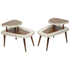 Lane Tile 2 Tiered Side Tables 1970s 1stdibs Com Retro Side Table Side Table Table