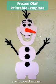 frozen olaf template party ideas for real people