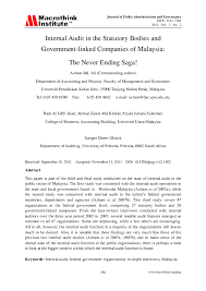 Government statutory body type of business: Pdf Internal Audit In The Statutory Bodies And Government Linked Companies Of Malaysia The Never Ending Saga Kanaga Kirupanangtan Academia Edu