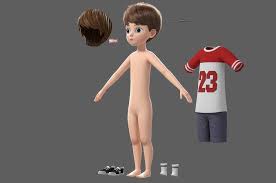 Cartoon Family Rigged V4 3d Model Family Cartoon Character Design Male Cartoon Boy