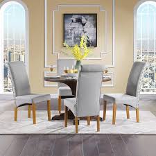 At king dinettes, we are a one stop shop that you will get what you. Set Of 4 Fabric Padded Side Dining Chair With Solid Wood Legs Grey Overstock 33972582