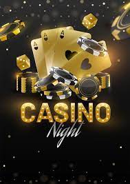 Casino Night Banner Template Or Flyer Design With Golden Playing Cards Dices And Poker Chips Poker Chips Casino Gaming Banner