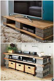 They are also inexpensive and reliable materials for many home and garden diy projects. Diy Cinder Block Tv Stand Console 10 Diy Concrete Block Furniture Projects Furniture Projects Diy Furniture Projects Concrete Diy