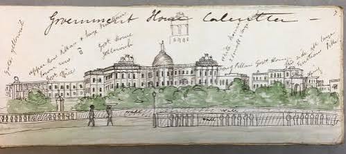 Glimpses of sketches by an unknown artist in 1849 showing landmarks in Calcutta and Bihar