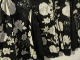 Le Chateau White And Black Floral Ethereal Skirt Size L