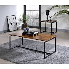Stylish furniture with amazing prices. 17 Stories Modern Contemporary Home Office Utility Coffee Table End Table Set Of 3 Oak Black Finish 1 Coffee Table 2 End Tables Wayfair