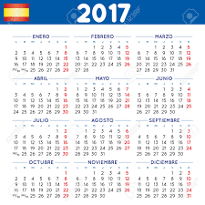 Calendario 2017 annuale vettoriale misure mm. 2017 Elegant Squared Calendar In Spanish Year 2017 Calendar Royalty Free Cliparts Vectors And Stock Illustration Image 51553067