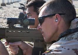 A Spanish soldier, assigned to Task Force Besmaya,