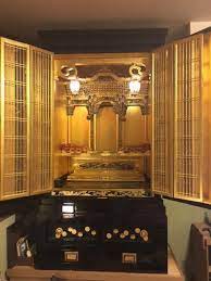 Large Vintage Japanese Black Lacquer Gold Gilt Buddhist Shrine Etsy Buddhist Shrine Family Altar Vintage Japanese