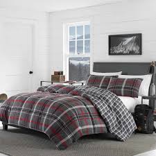 Black And White Plaid Comforter Set 3 Piece Red Grey Plaid Comforter King Set Gray Checked Bedding Cabin Themed Lodge Lumberjack Pattern Country Grey Comforter Sets Plaid Comforter Grey Comforter