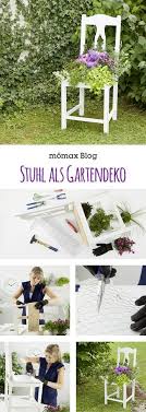 Wie Man Aus Einem Alten Stuhl Eine Tolle Gartendeko Macht Zeigen Wir Wir Am Momax Blog Diy Upcycling Idee Garten Deko Gartendekor Alter Stuhl