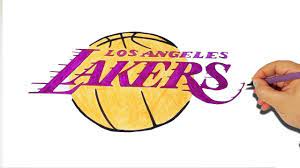 How To Draw The La Lakers Logo - Nba - Youtube