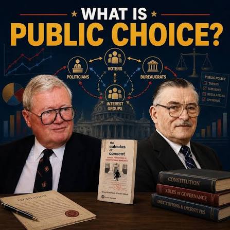 Published in 1962, The Calculus of Consent by James Buchanan (and his  co-author, Gordon Tullock) helped lay the foundations for what would later  become known as public choice theory. Rather than treating
