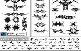 Es ist ein dunkelblauer umriss. Tribal Tattoo Frei Vektoren Kostenlose Vektor