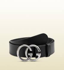 Black And Silver Gucci Belt Belt With Double G Buckle Gucci Men Black Leather Belt Mens Accessories