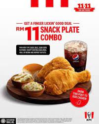 The local favourite has been around for almost 5 decades and is sure to bring up fond memories of our childhood. Kfc Rm11 Snack Plate Combo 11 11 Sale