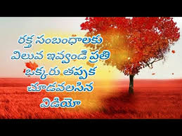 Quotes on fake relatives in telugu. à°°à°• à°¤ à°¸ à°¬ à°§ à°²à°• à°µ à°² à°µ à°‡à°µ à°µ à°¡ Heart Touching Blood Relation In Telugu Vijay Mamidi Youtube