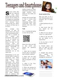 Teenagers And Smartphones Reading Comprehension Texts Reading Comprehension Worksheets Learn English