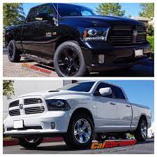 Who Do You Prefer 2016 Ram 1500 Quad Cabs With 20 5 Spoke Wheels One In Chrome One With Ultimate Wet Gloss Black F Ram 1500 Quad Cab Chrome Wheels 2016 Ram
