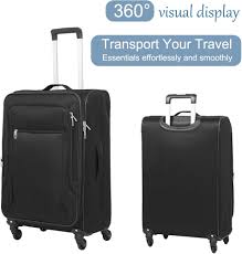 Amazon.com | Pianeta 3pcs Set Softside Luggage Sets With Spinner Wheels,  Expandable Softshell Suitcase Set with front pocket, 28inch, 24inch,20inch  ...