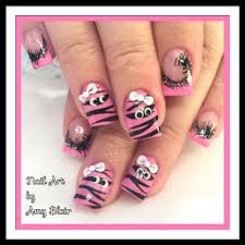 October breast cancer nail designs. Pink October