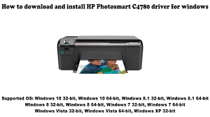 The hp deskjet 3835 can print at speeds of up to 20 sheets per minute for black and white and 16 sheets per minute for color. How To Download And Install Hp Photosmart C4780 Driver Windows 10 8 1 8 7 Vista Xp Youtube