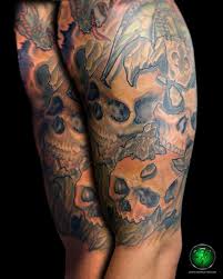 Check spelling or type a new query. Mid Evil Pile Of Skulls Color Half Sleeve By Andre Cheko Tattoonow