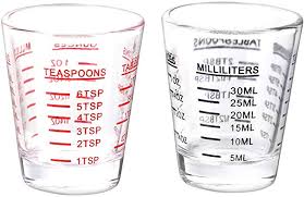 Amazon Com Shot Glasses Measuring Cup Espresso Shot Glass Liquid Heavy Glass Wine Glass 2 Pack 26 Incremental Meas Measuring Cups Espresso Cups Espresso Shot